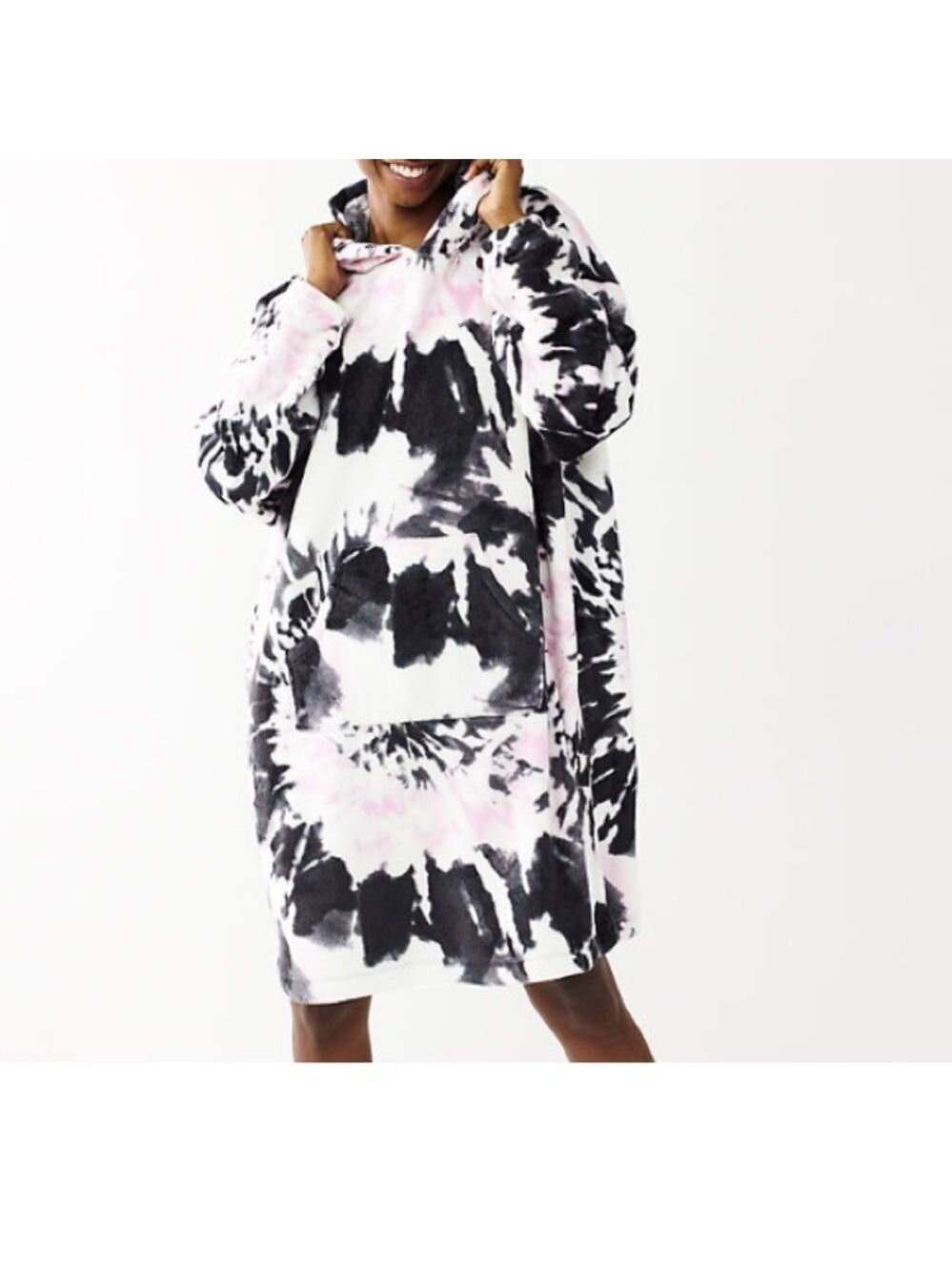 So L/XL oversized sleep hooded pullover lilac tie dye - Picture 3 of 11